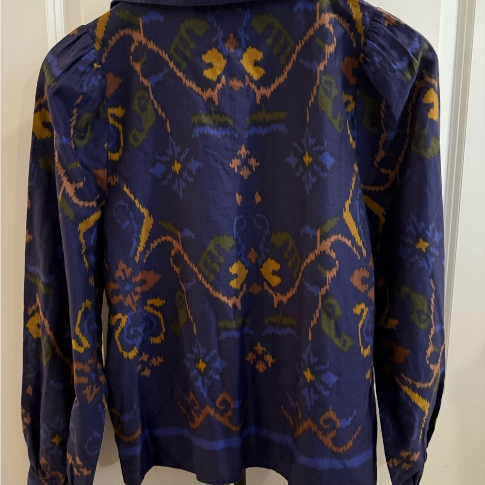 Love the Label Purple/Navy and Gold Patterned Blouse - Picture 2 of 3